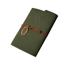 Load image into Gallery viewer, Vintage Leaf Leather Blank Notebook