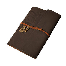 Load image into Gallery viewer, Vintage Leaf Leather Blank Notebook